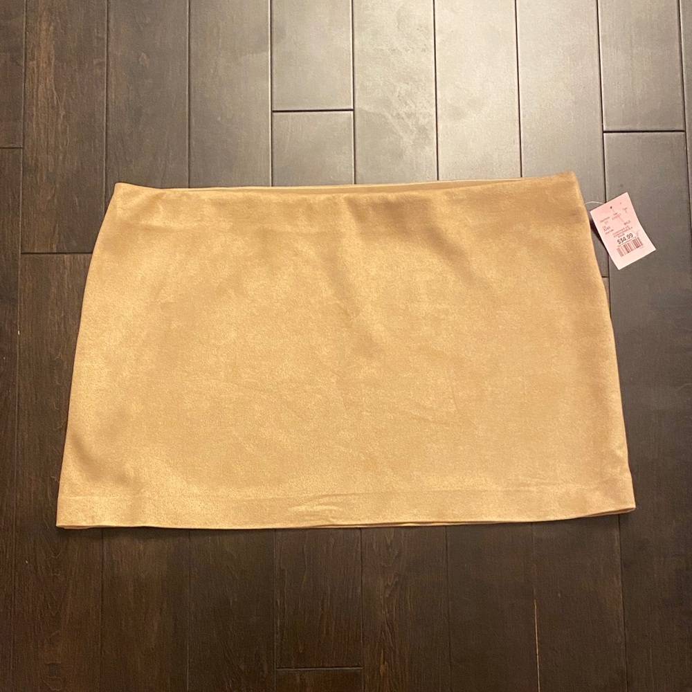 Joie Faux Suede Tan Mini Skirt